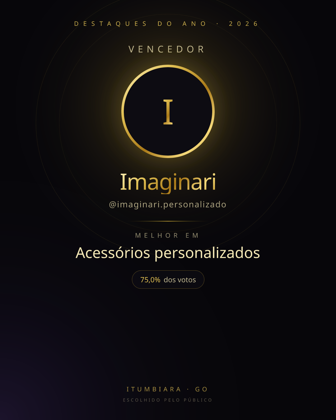 Card de vencedor de Imaginari