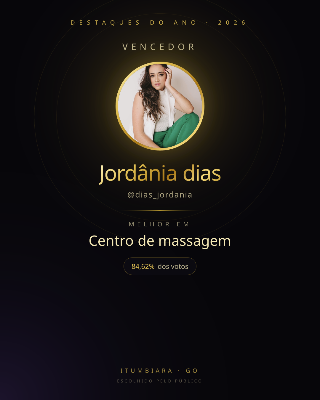 Card de vencedor de Jordânia dias