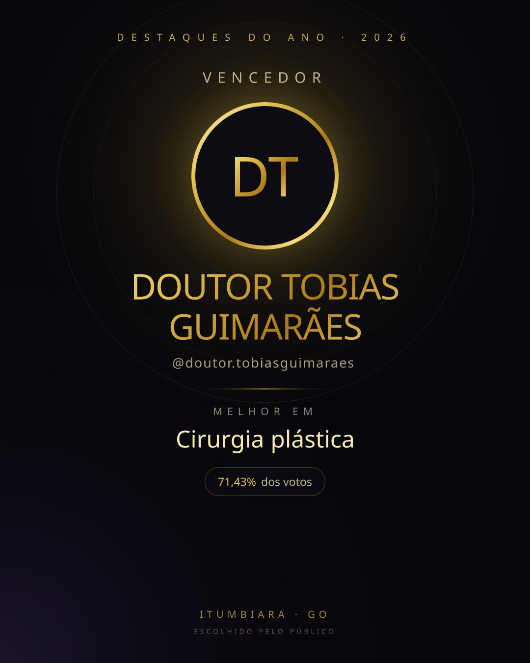 Card de vencedor de DOUTOR TOBIAS GUIMARÃES