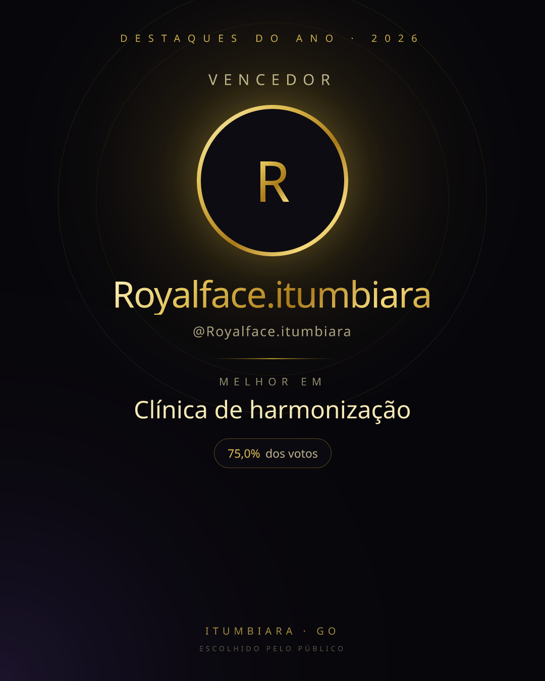 Card de vencedor de Royalface.itumbiara