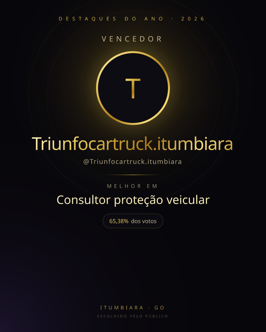 Card de vencedor de Triunfocartruck.itumbiara