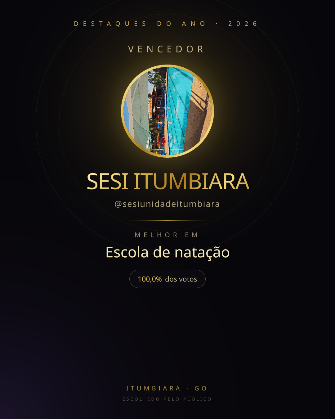 Card de vencedor de SESI ITUMBIARA
