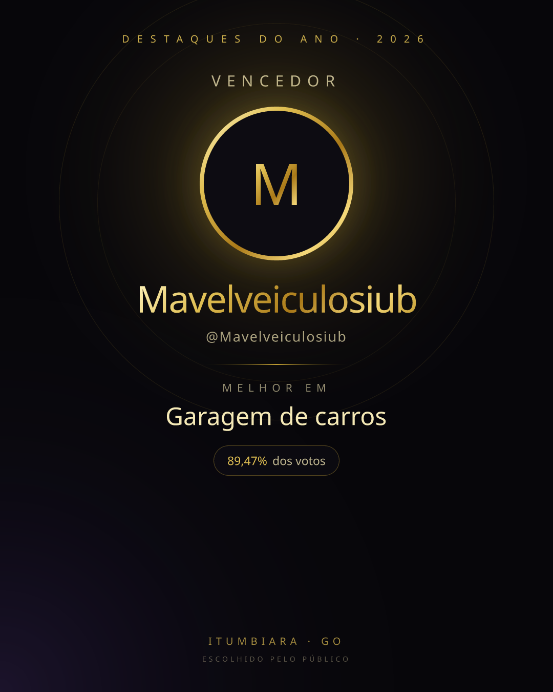 Card de vencedor de Mavelveiculosiub