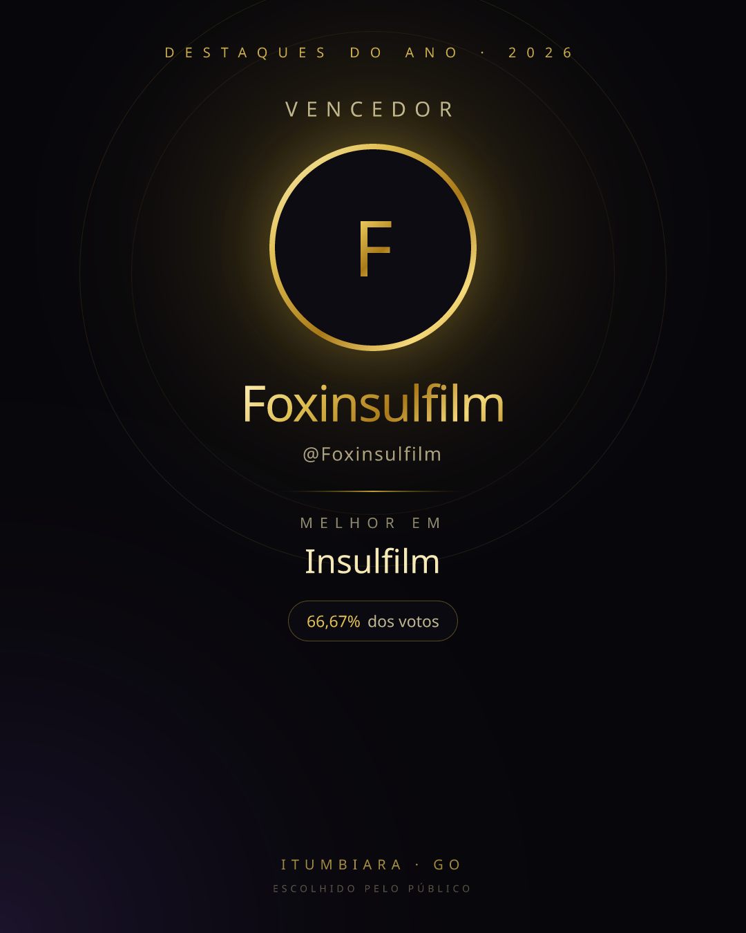 Card de vencedor de Foxinsulfilm