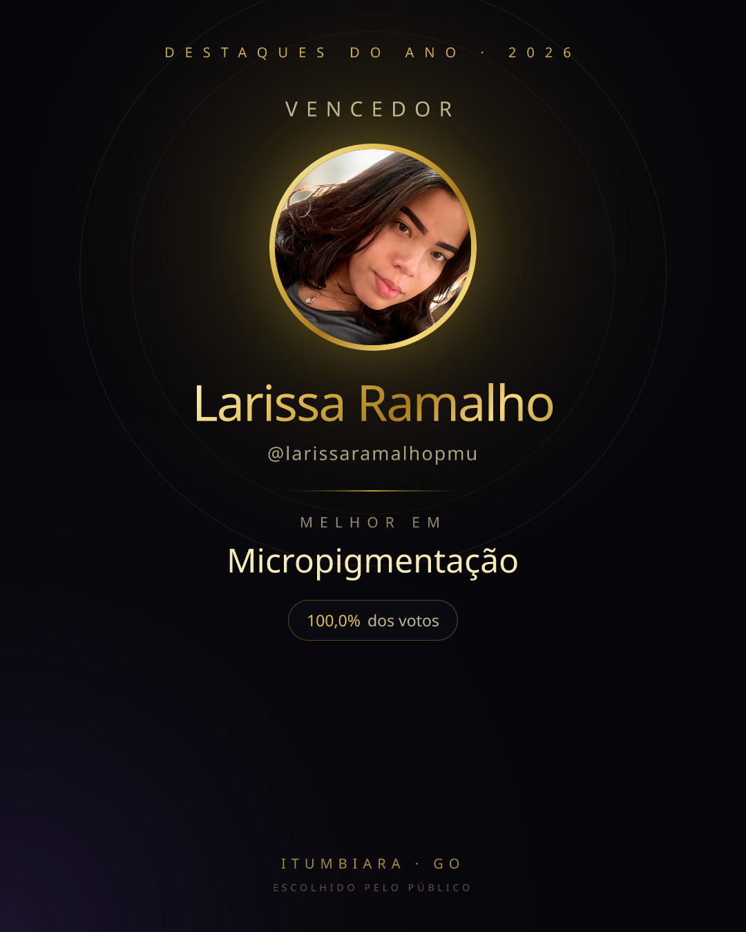 Card de vencedor de Larissa Ramalho